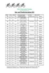 Die RadWanderabteilung stellt ihren Tourenplan 2023 vor