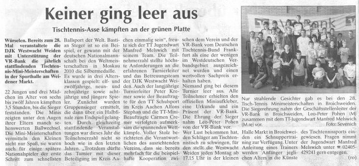 Keiner ging leer aus