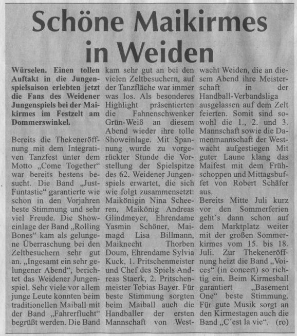 Schöne Maikirmes in Weiden