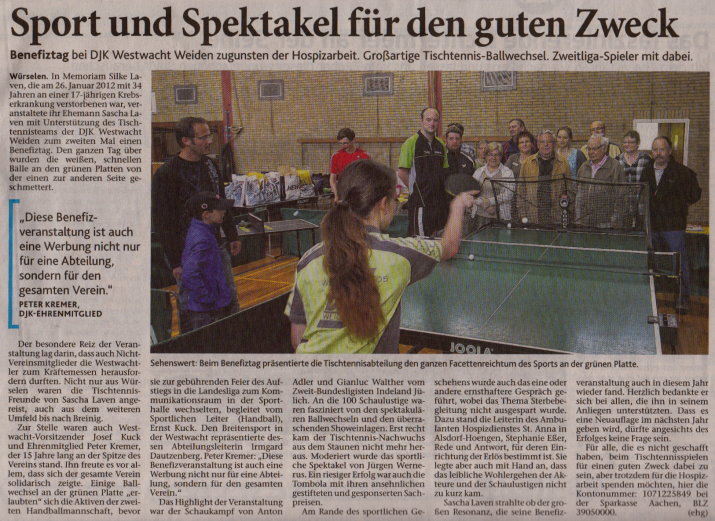 Pressebericht 2. Silke-Laven-Benefiztag